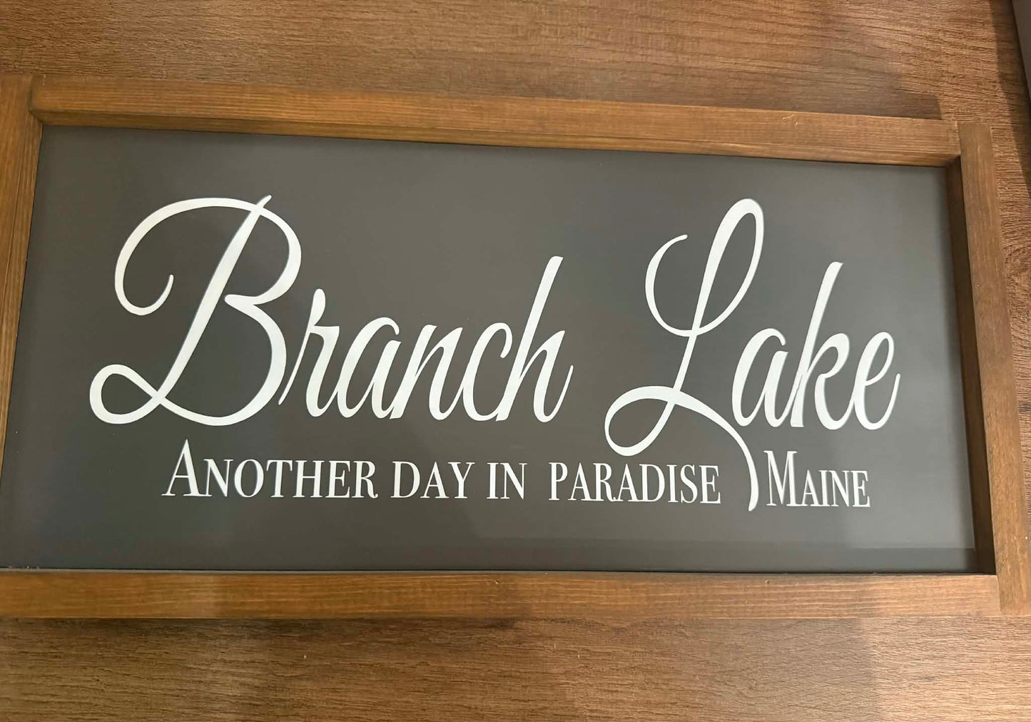 Branch Lake Maine Sign