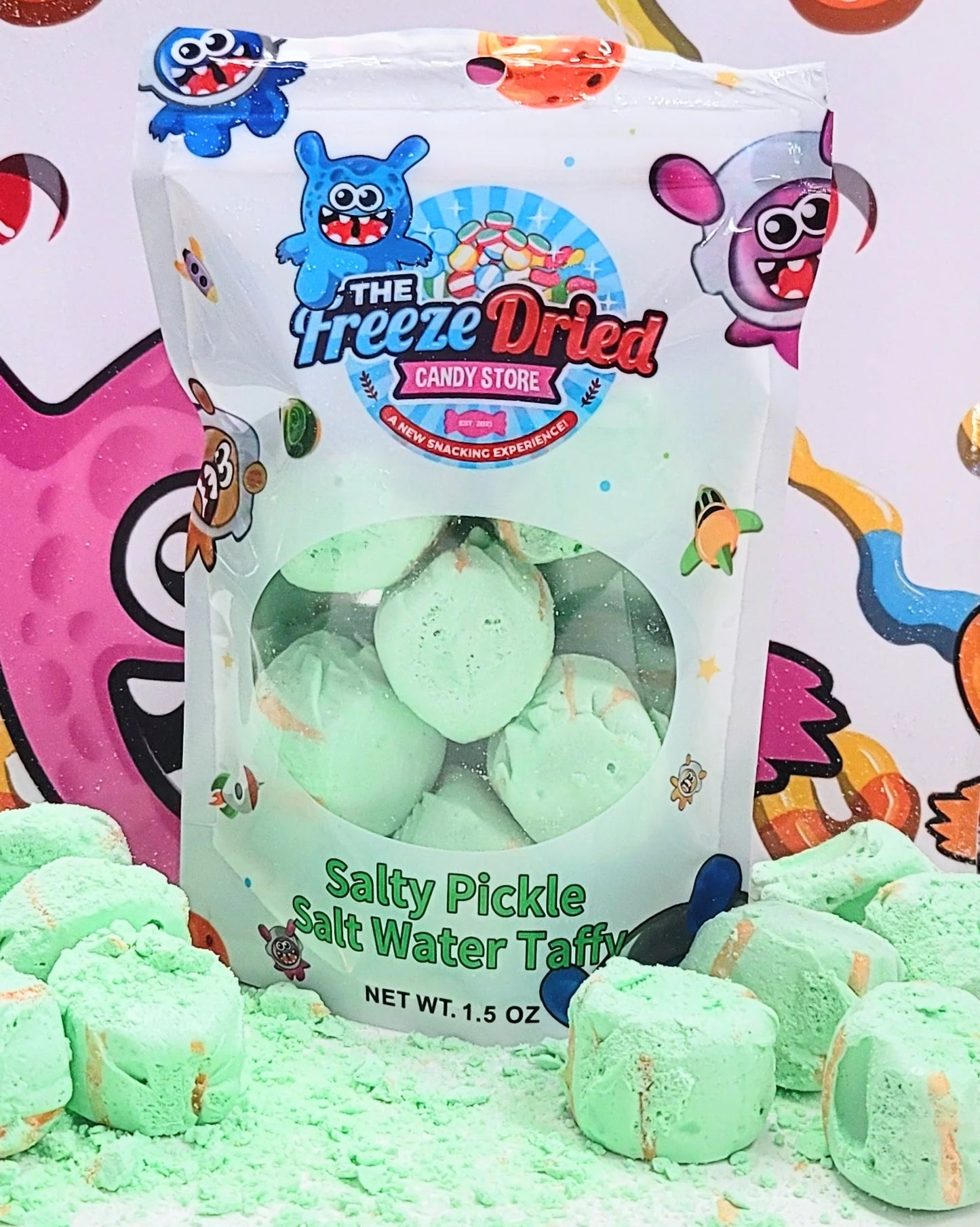 Freeze Dried Salty Pickle Salt Water Taffy