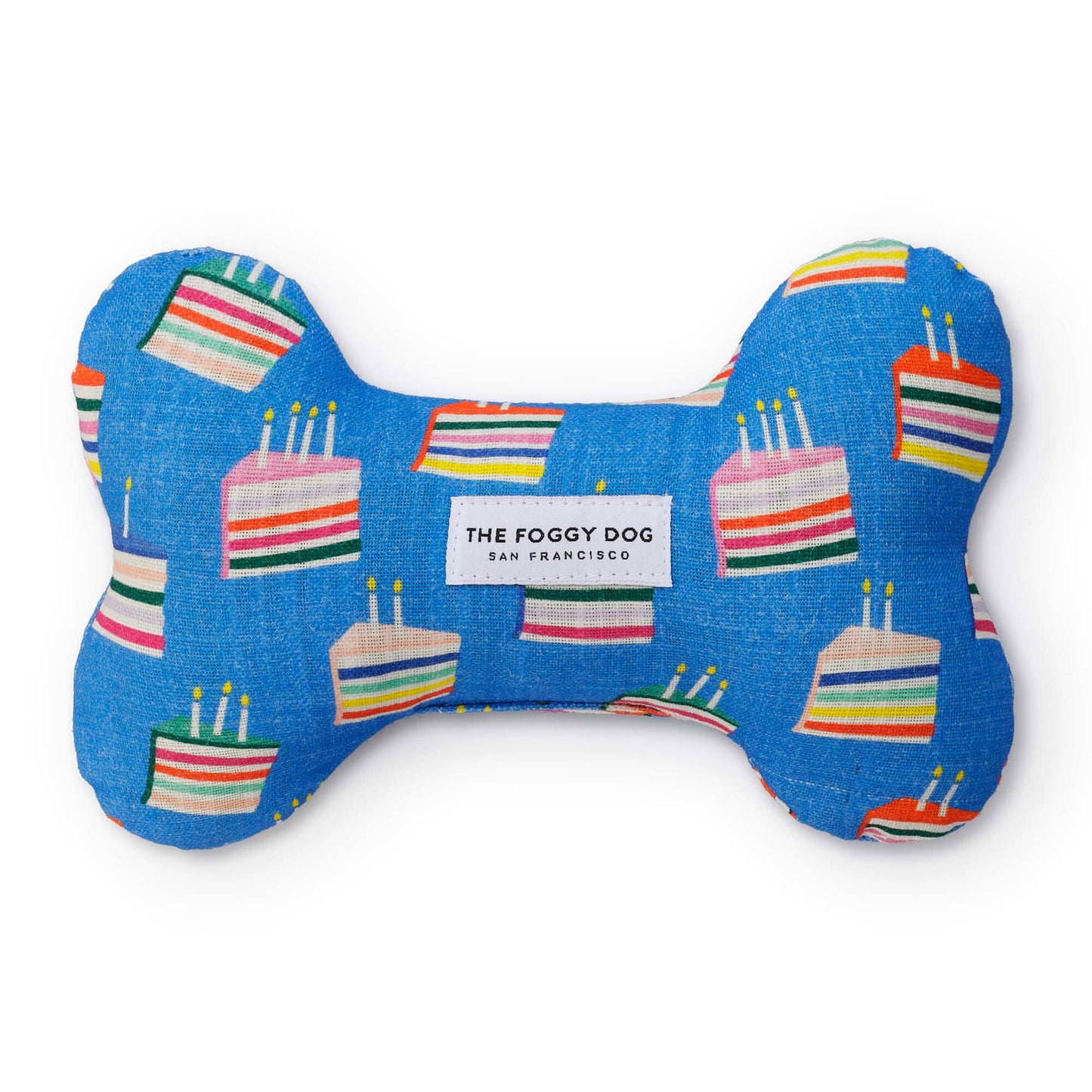 The Foggy Dog Make A Wish Birthday Dog Bone Squeaky Toy