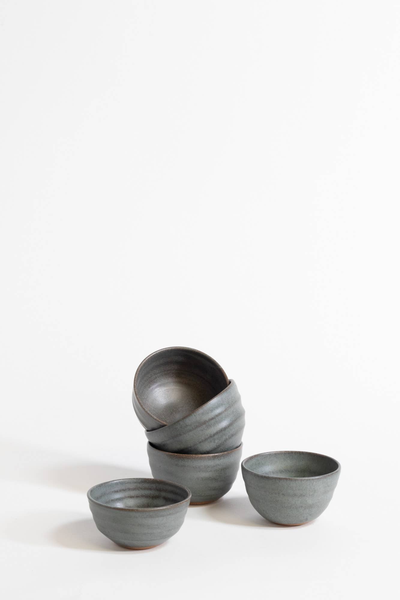 Gravesco Pottery Artist Choice Little Bowls Gray
