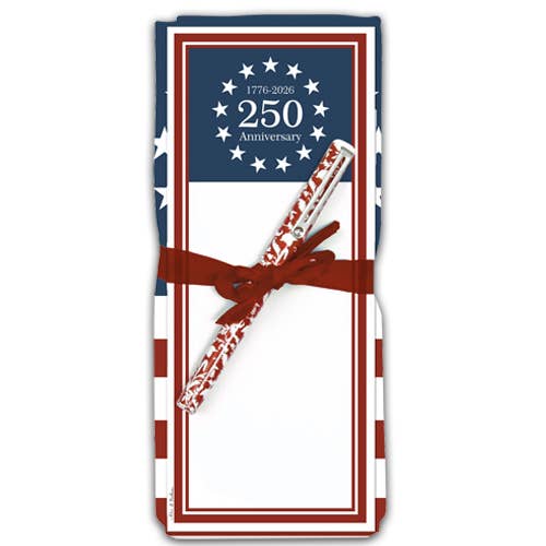 Flour Sack Towel & Magnetic Note Pad Set USA 250th Anniversary