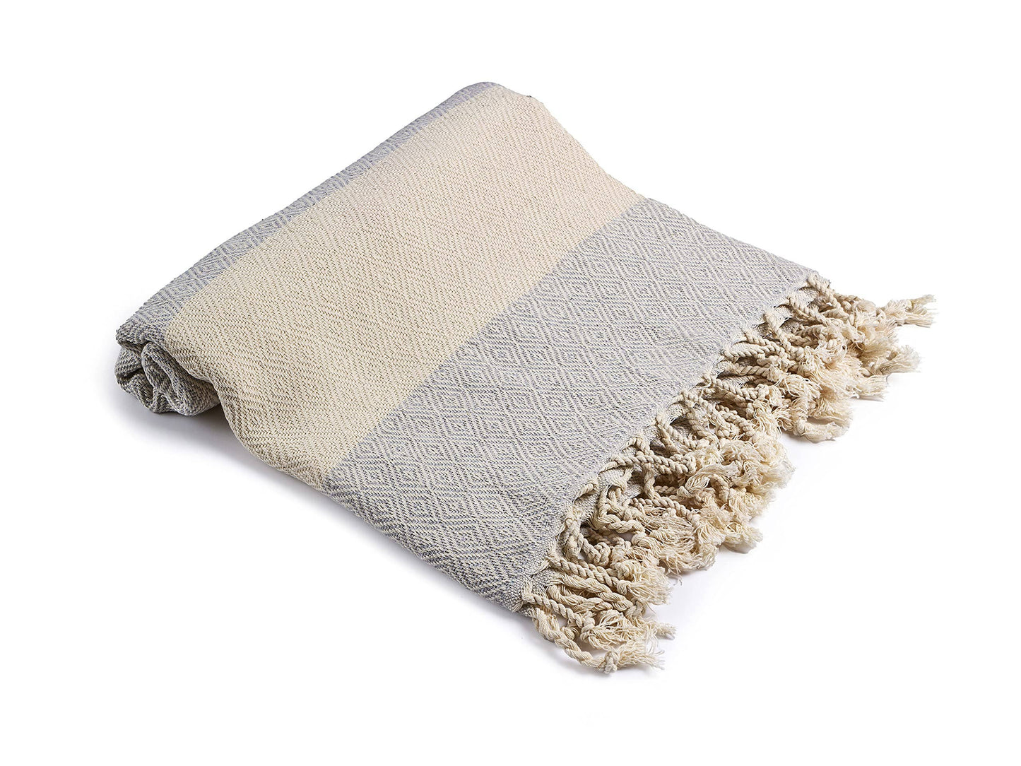 Aegean Concept Turkish Beach Towel, Quick-Dry, Baby Blue