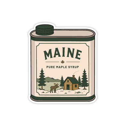 Vintage Maine Maple Syrup Sticker