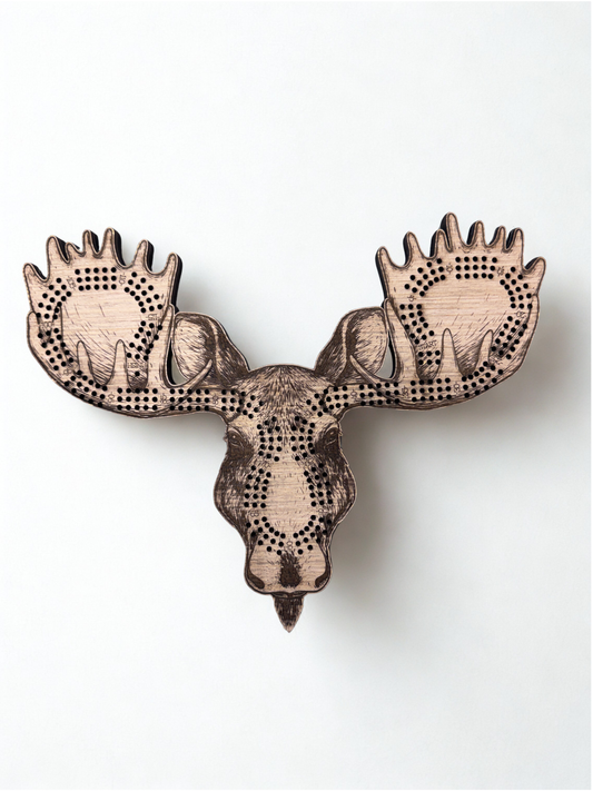 Moose Cribbage Board Set
