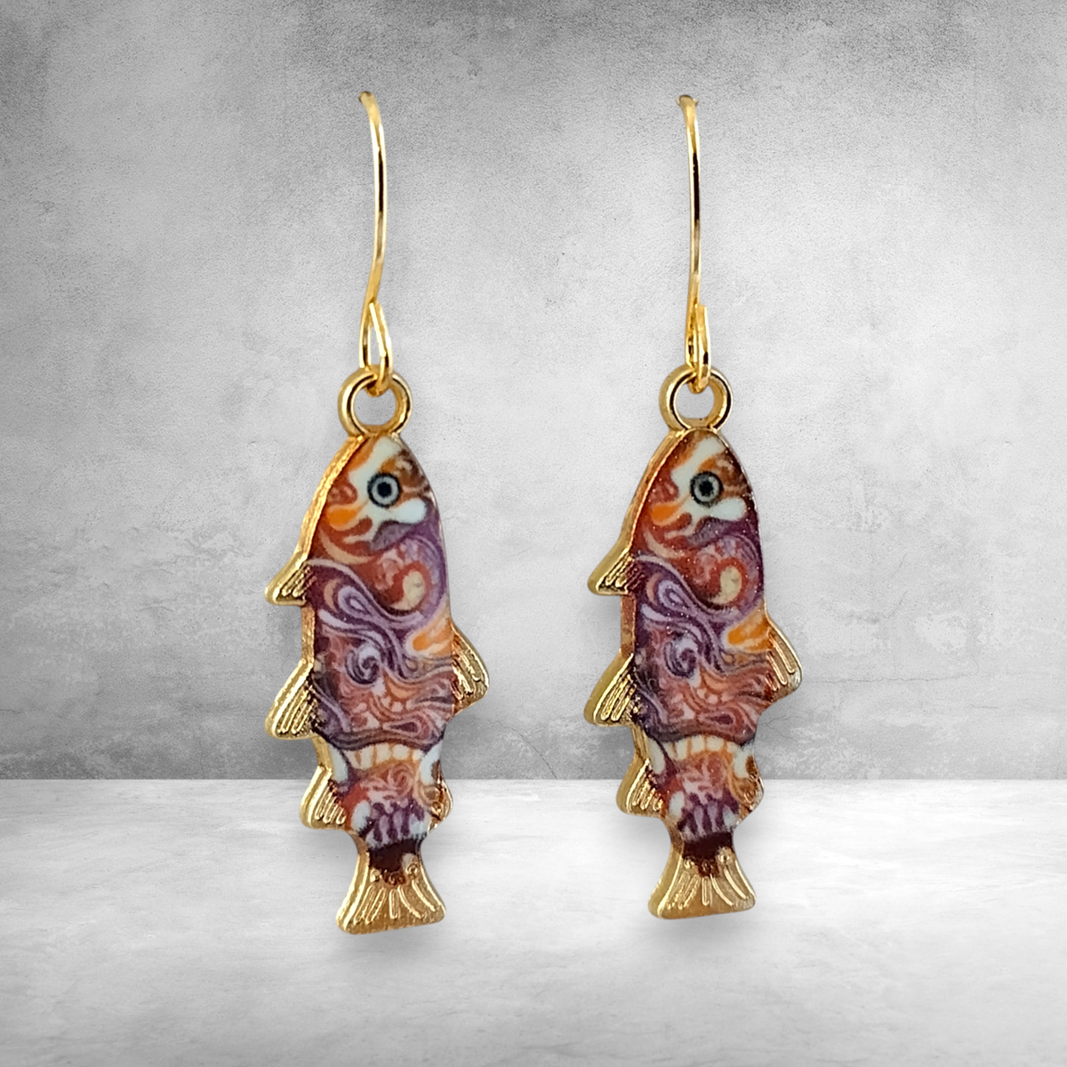 Preppy Fish Earrings, Nautical Earrings