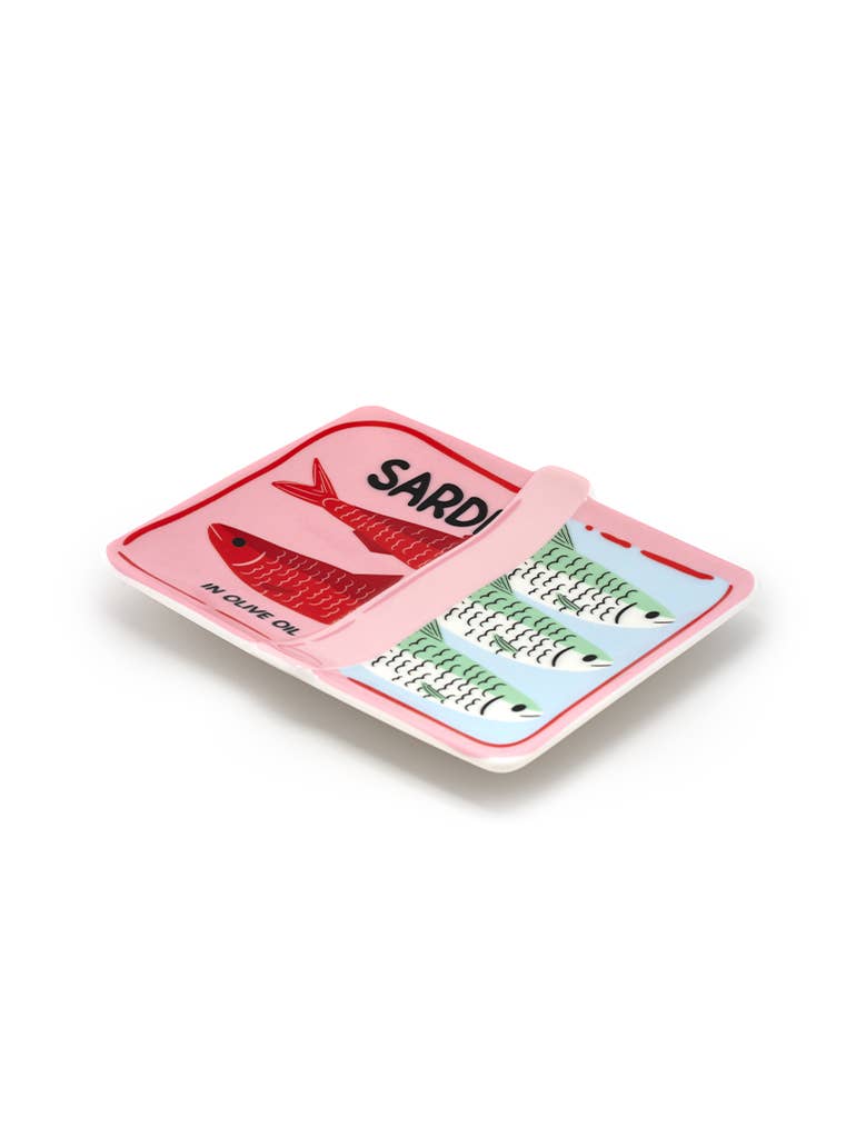 Ceramic Trinket & Jewelry Tray / Dish - Canned Sardines