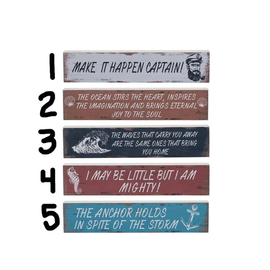 Inspirational Wood Nautical Signs
