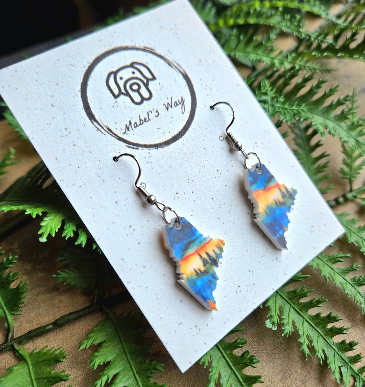 Maine Scenic Mountain Earrings