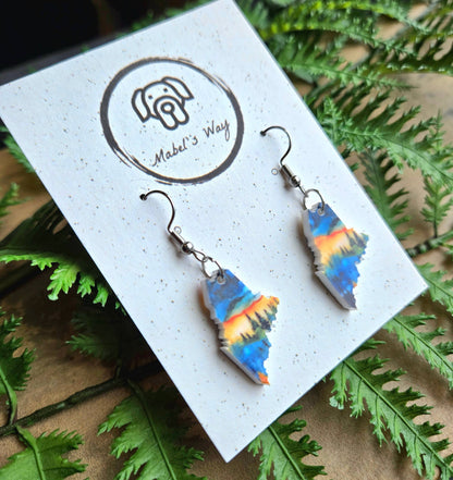 Maine Scenic Mountain Earrings