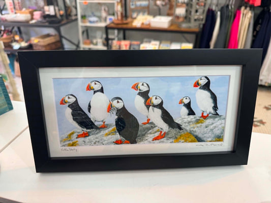 Heidi Beal Puffins Framed Picture