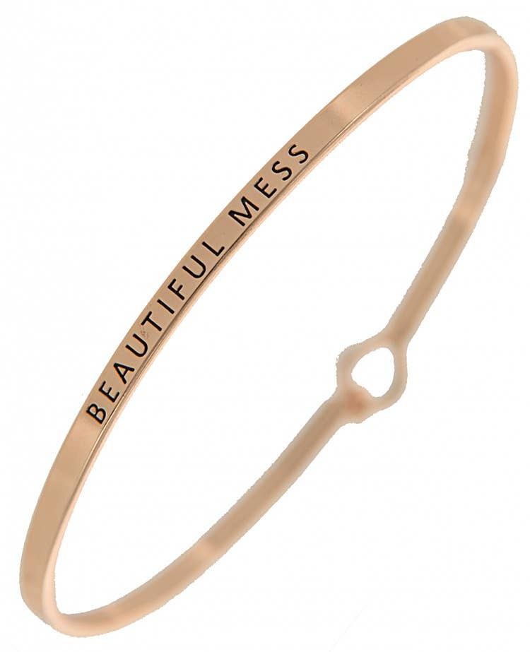 BEAUTIFUL MESS  Inspired Message Bangle