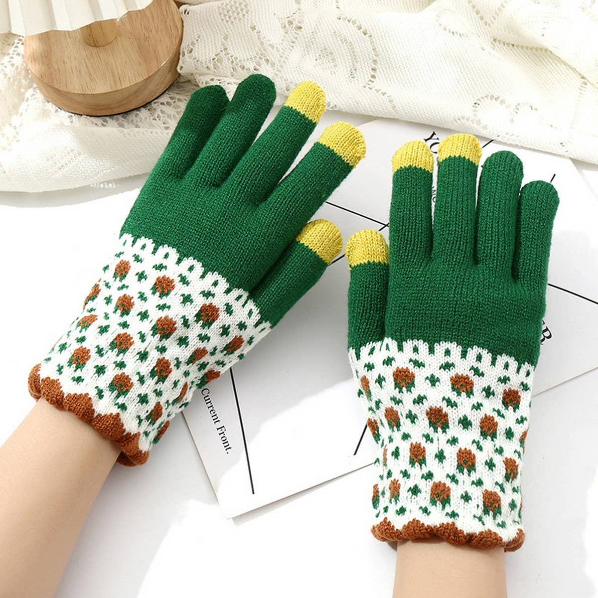 Cute Knit Gloves for Women  Touchscreen