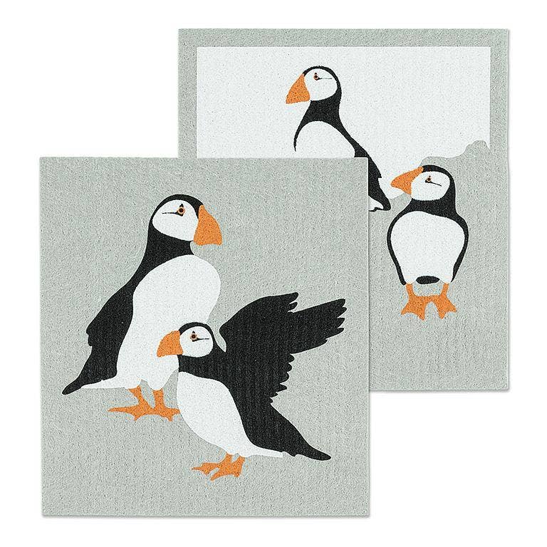 Puffins Swedish Dishcloth-6.5x8"L