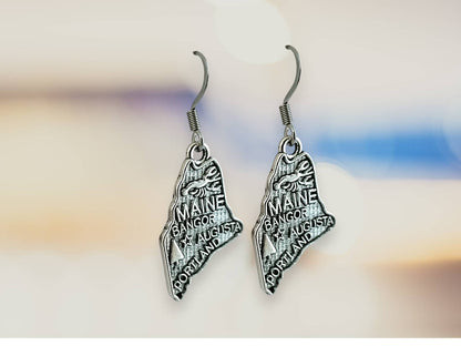 State of Maine Earrings, Maine Earrings