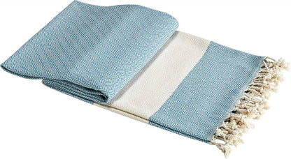Aegean Concept Turkish Beach Towel, Quick-Dry, Baby Blue