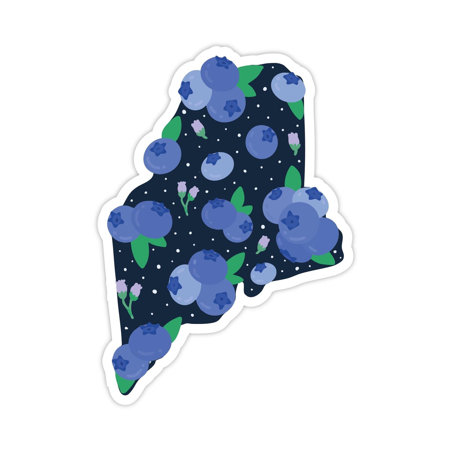 Blueberry Maine Sticker — Waterproof & Laminated