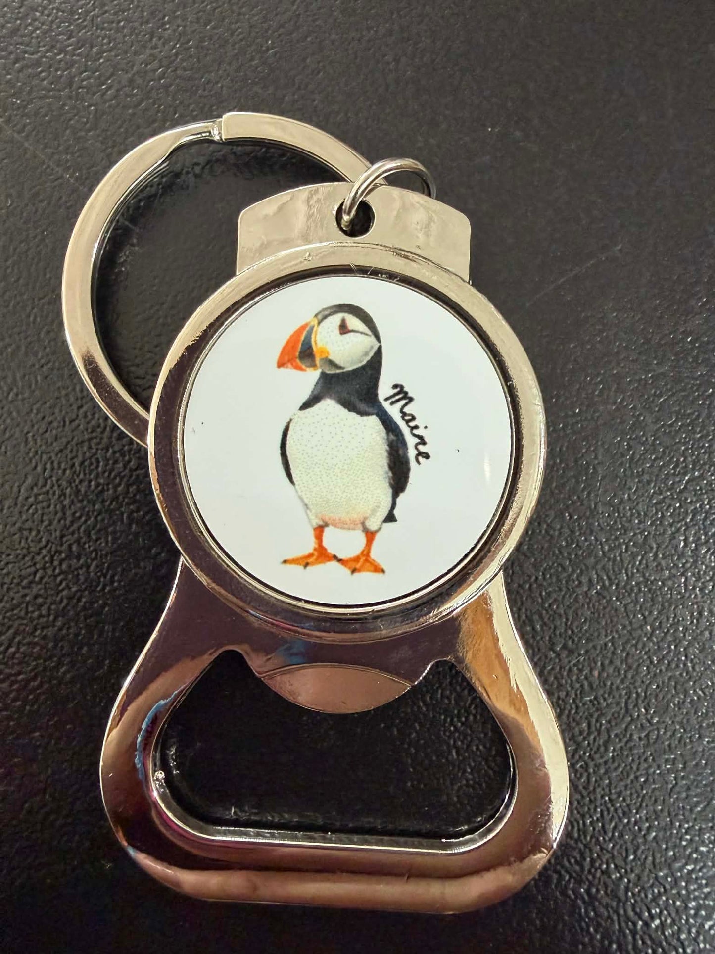 Maine themed keychain with bottle opener