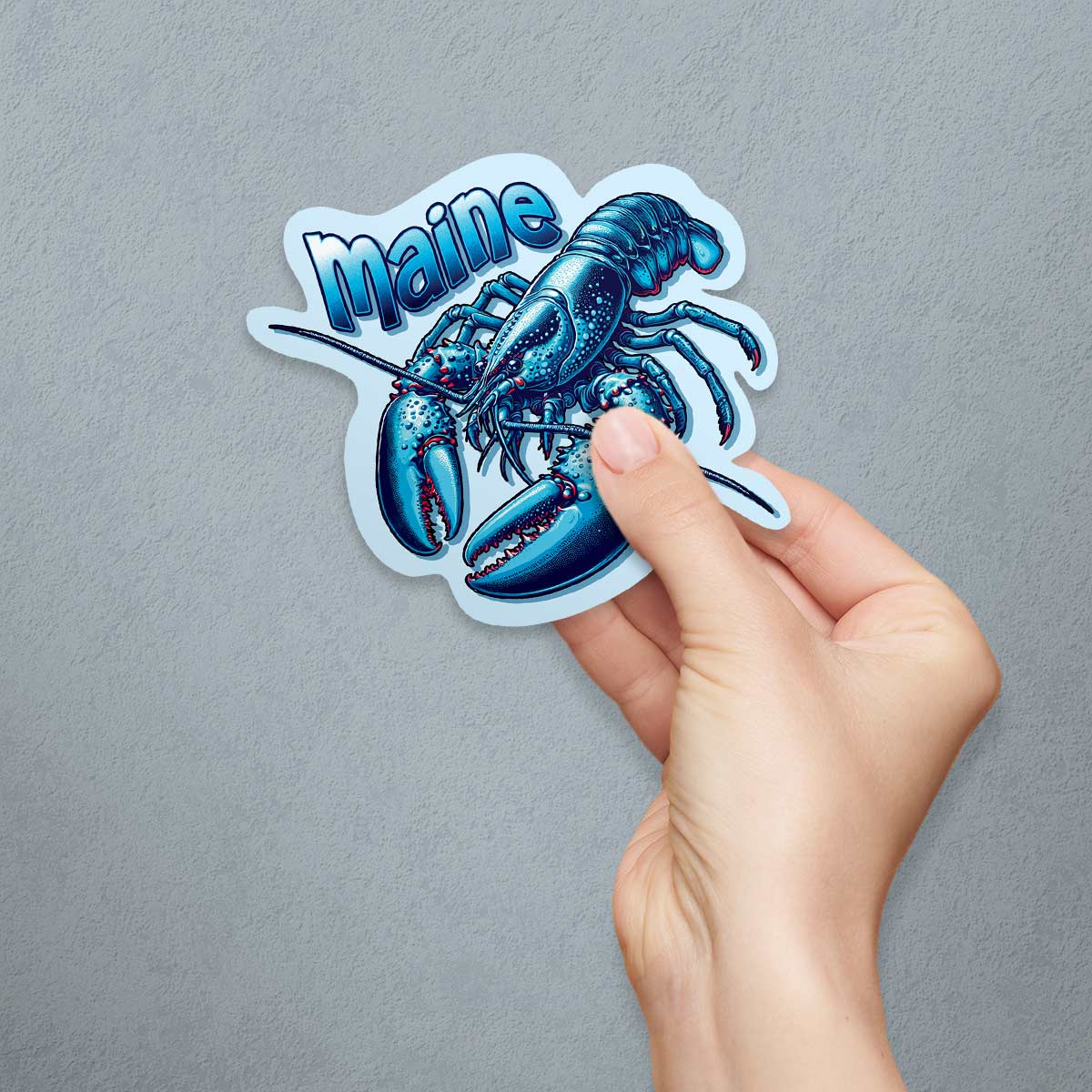 Maine Blue Lobster Die Cut Sticker