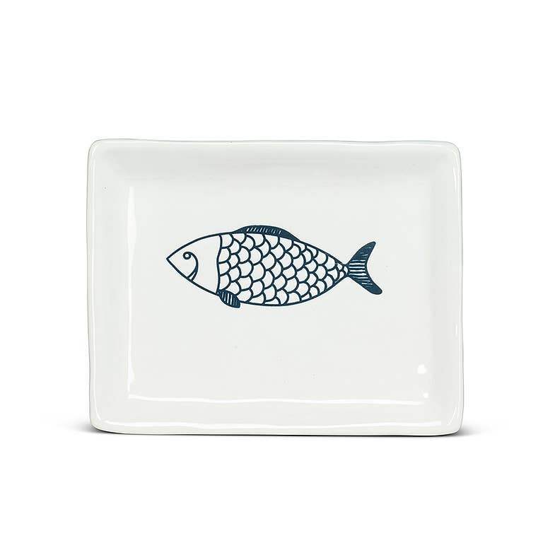Sm Rect Fish Plate-6"