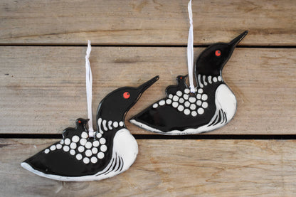 Loon with Chick Ornament