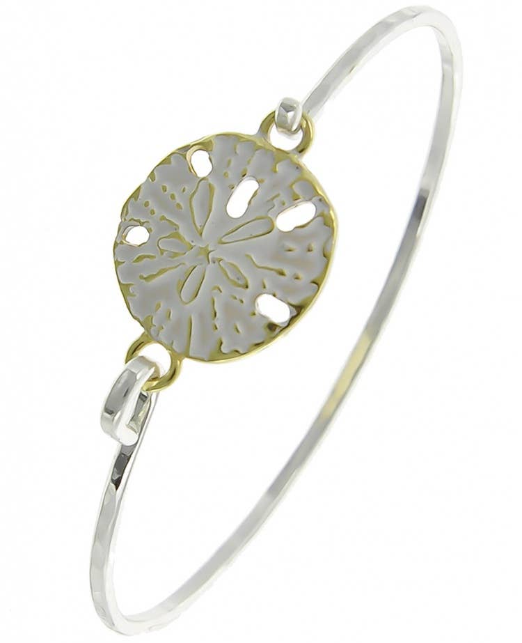 Turquoise Sand Dollar Casting Bangle