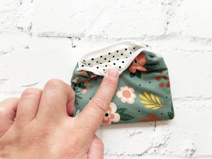 Small Fabric Pouch-Spring Floral