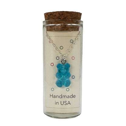 Oso Cute Gummy Bear Charm Necklace in a Bottle - 16 Inch