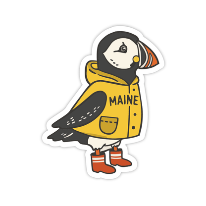 Maine Puffin Bird Sticker | Coastal Wildlife Vinyl Sticker