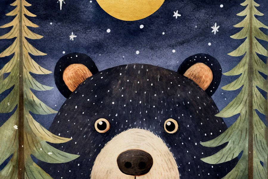 Forest Bear - wildlife souvenir gift mini jigsaw puzzle