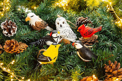 Puffin Carved Ornament-3.5"L