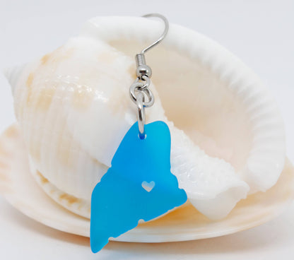 Maine Sea Glass Charm Earrings