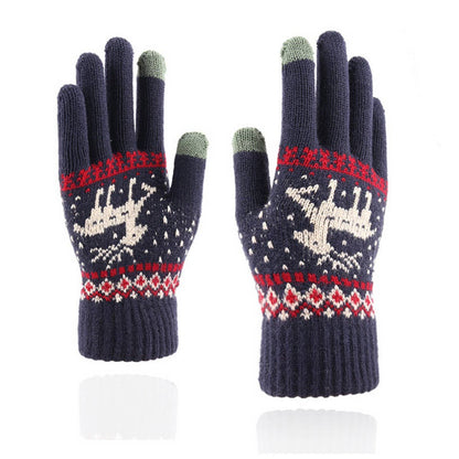 Reindeer  KNITTED WARM TOUCH SCREEN GLOVES