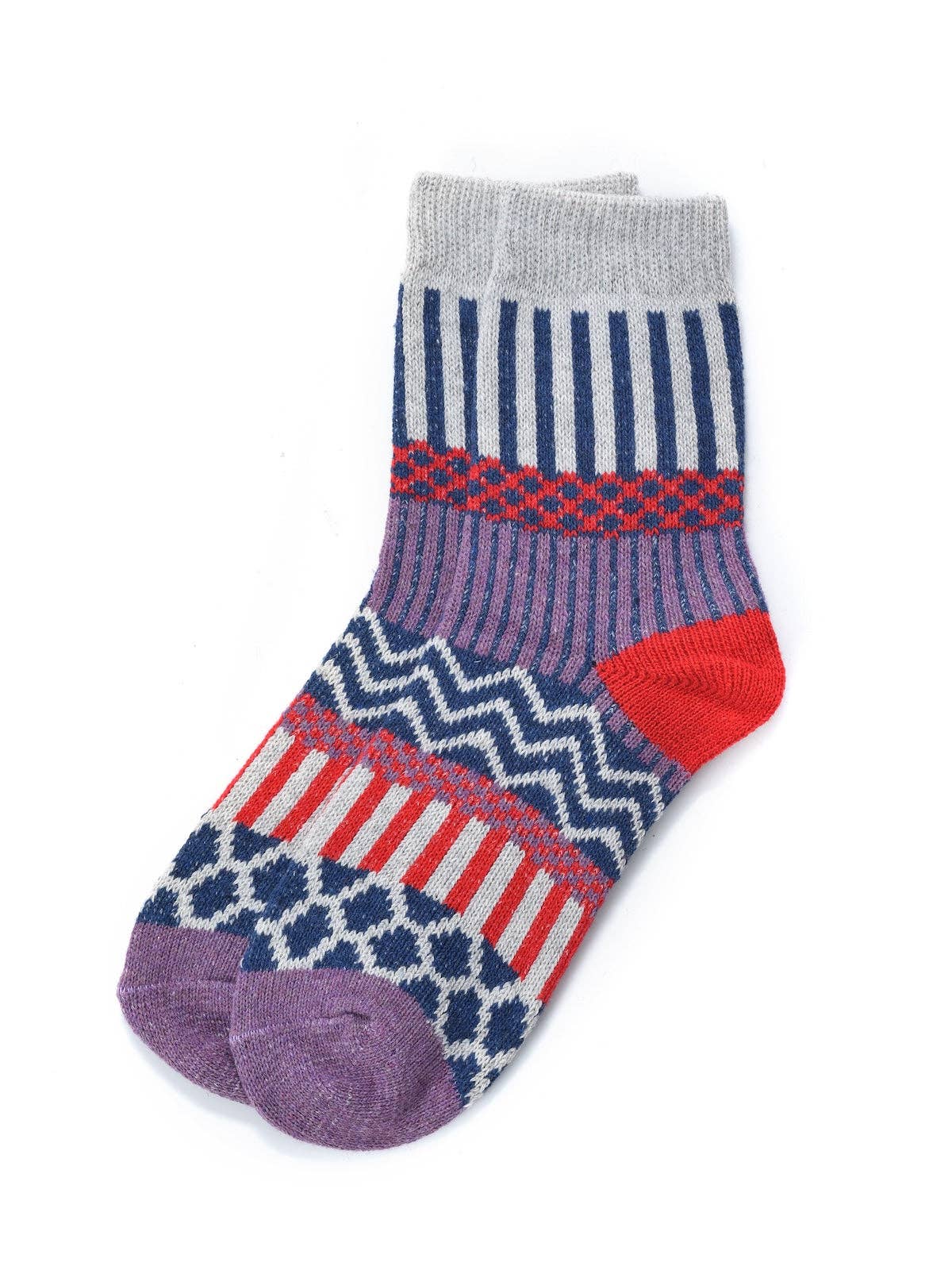 Rufia - 1 Pair of Bohemian Wool-Blend Socks