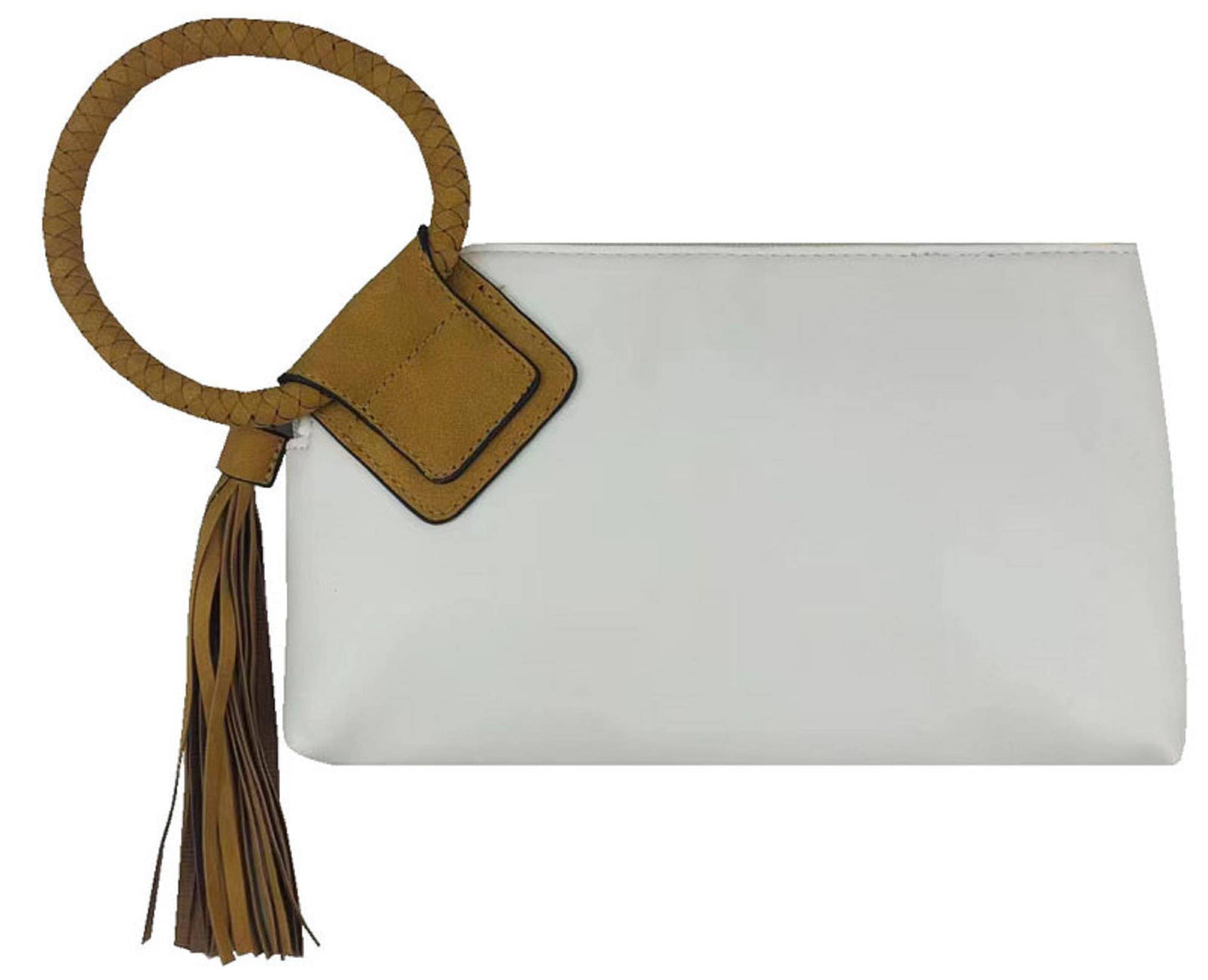 Cuff Handle Tassel Wristlet Clutch