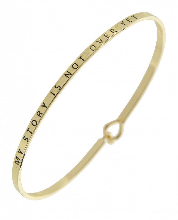 FR3178 MY STORY IS NOT OVER YET 3mm Message Bangle
