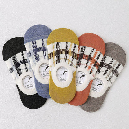 Lattice No Show Socks Women's Cotton For Flats