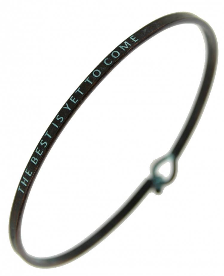 THE BEST IS YET TO COME 3mm Message Bangle