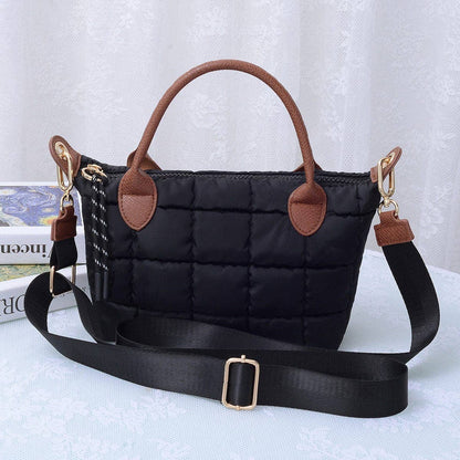 Quilted Puffer Satchel/Crossbody Bag