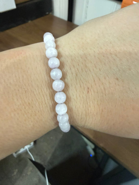 Purple Beaded Stretch Bracelet