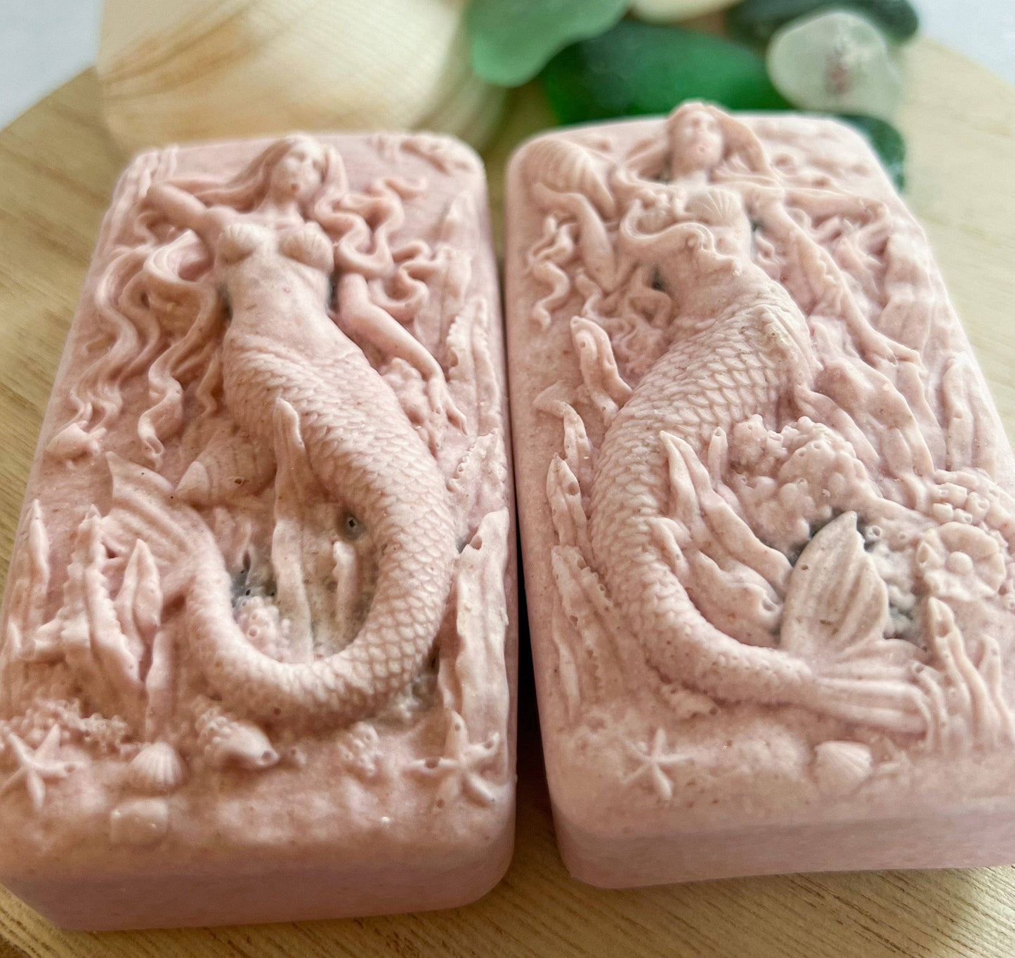 Peachy Keen Hidden Sea Glass Sea Salt Soap