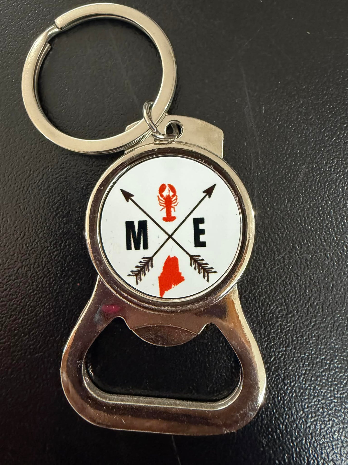 Maine themed keychain with bottle opener