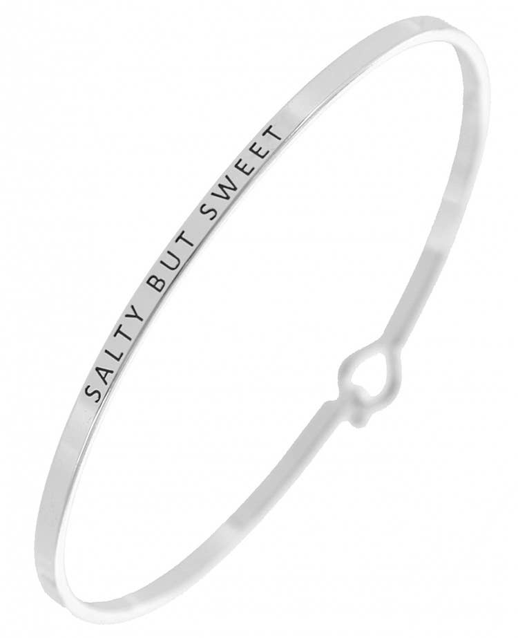 SALTY BUT SWEET 3mm Message Brass Bangle