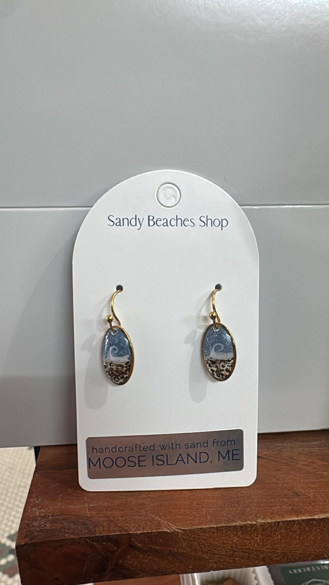 Custom Sand Filled Earrings-Gold