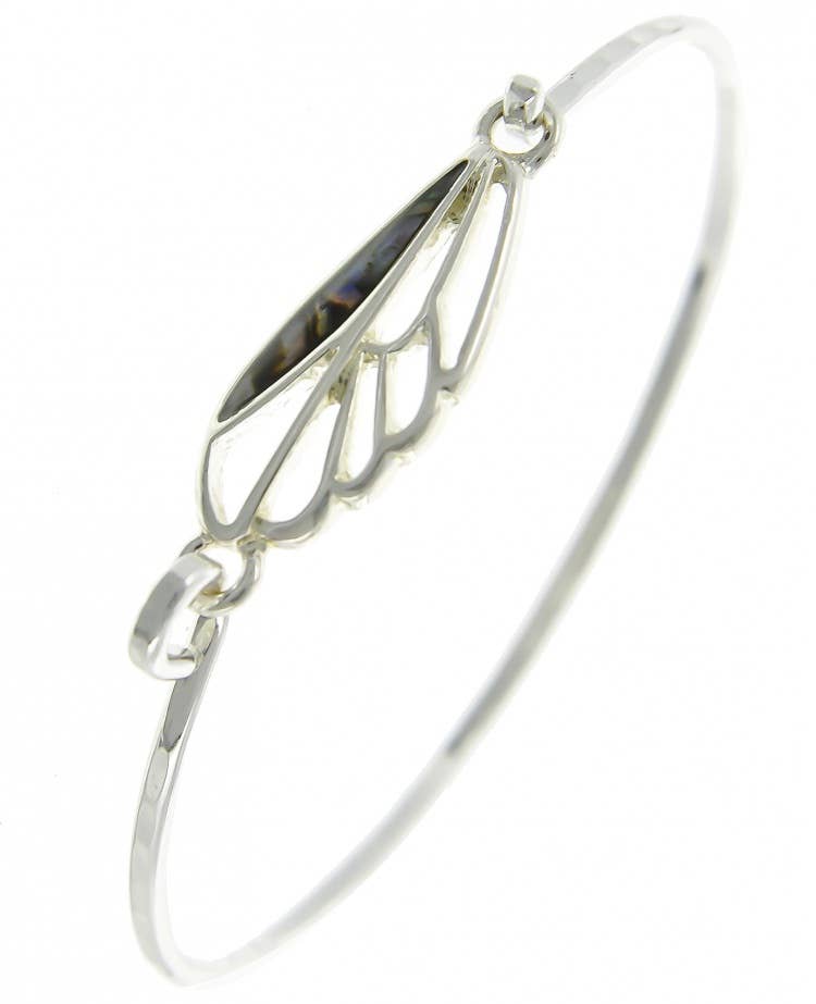 2mm Abalone Smaller Dragonfly Wing Casting Bangle