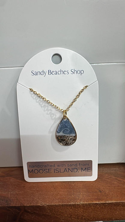 Custom  Gold Sand Necklaces