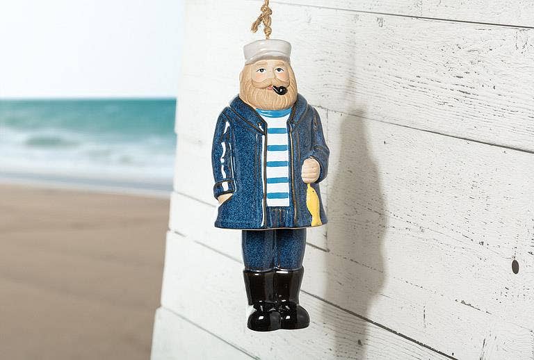 Fisherman Wind Chime-Blue-10"H