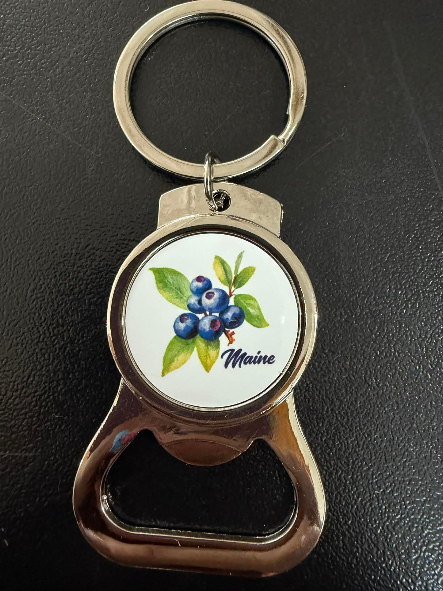 Maine themed keychain with bottle opener