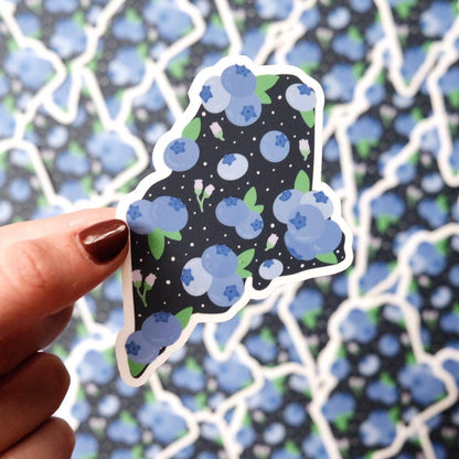 Blueberry Maine Sticker — Waterproof & Laminated