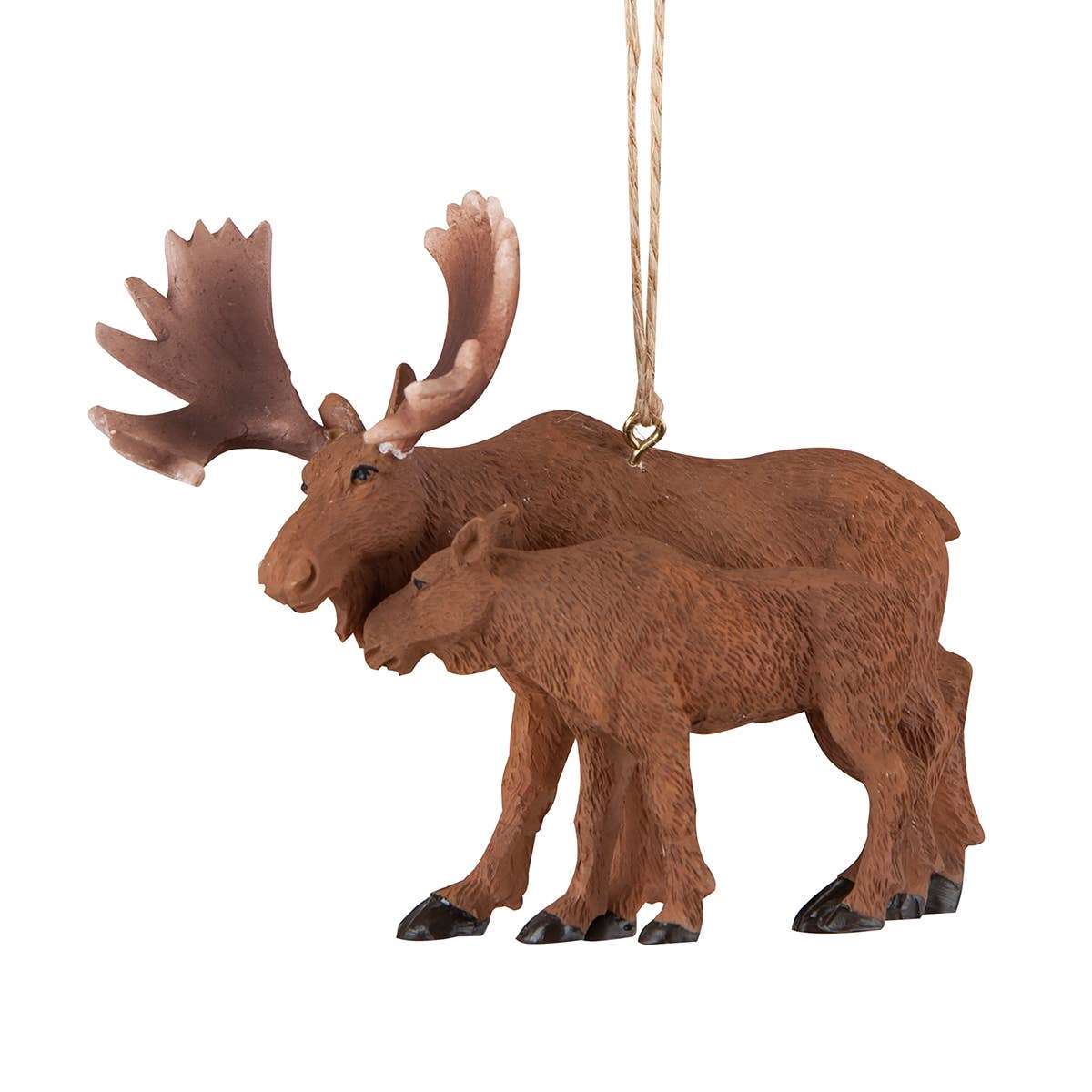 Christmas Mom & Baby Moose Ornament