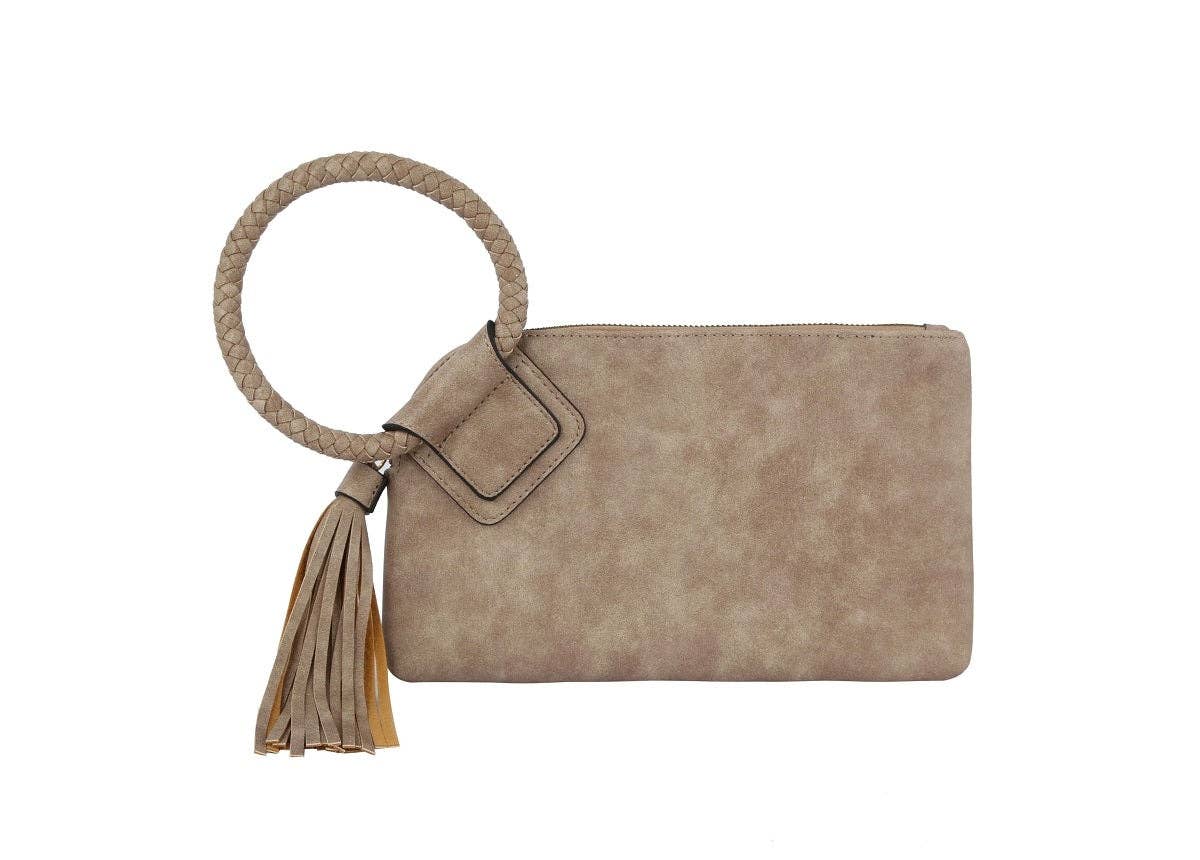 Sage Soft Vegan Leather Wristlet/Clutch